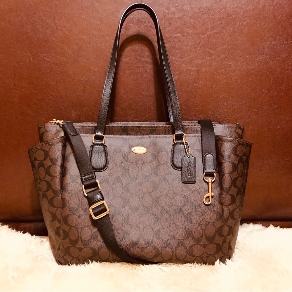 Coach signature baby bag/ travel bag.